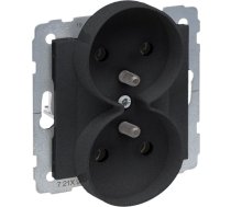 Legrand Suno Ligzda Dubults 2x2p+z Melns 16a 250v Skrūvju Spailes 721491