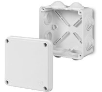 Kārba Virsmas Elektro-plast Nasielsk Ep-lux 0243-10 118x118x68mm 8-wylotowa Bez Ieliktņi Ip55 Atzarojuma Hermētisks Balta