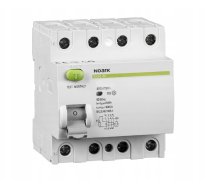 Slēdzis Diferenciālstrāvas Noark Ex9l-n 108361 4p 25a A 30ma 400v 50hz Ip20 Pelēks