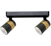 Lampa Griestu Light Prestige Anillo Lp-770/2w Bk Sloksne Griestu Lampa Lampa Griestu Spot 2x50w Gu10 Melna/Zelta