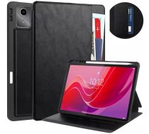 Futlāris Planšetdatora 4kom.pl Futlāris ādas Ar Kabatām Na Kartes/ Dokumenty Do Lenovo Tab M11 Tb330fu, Melns