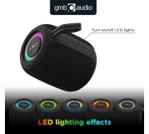 Skaļrunis Gembird Pārnēsājams Skaļrunis|gembird|Melns|portable/wireless|bluetooth|spk-bt-led-05-bk