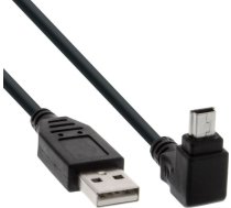 Kabelis Usb Inline Usb-a - Miniusb 0.3 M Melns (34103)