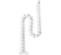 Organizators Inline Cable Duct Flexible For Height-adjustable Desks, 4 Compartments, 68x36mm Max. 1.28m, White