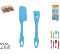 Gerimport Silikons Virtuves Lāpstiņas Un Birstes 2gb Komplekts 4 Krāsu Varianti 18.5 Cm Gerimport 8445393540795 (8445393540795)