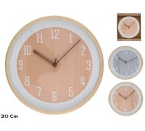 Decorlife Koka efekta sienas pulkstenis 30 cm 2 veidi 30 x 30 x 4 5 cm DECORLIFE 8445393486680 (8445393486680)
