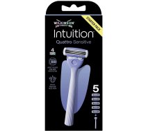 Wilkinson Sword Wilkinson_sword Intuition Quattro Sensitive Mašīna Skūšanās + Asmeņi Rezerves Sievietēm 5gab.