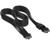 Corsair Corsair Premium Sleeved 12v-2x6 Zu 12v-2x6-Kabelis, Universal - Melns