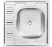 Izlietne Kuchinox Sk6_013t / Kuchinox / Zlew / 60 Tērauda Uzliekams 60x60 1kom Z Półoc. Gluds (inox) + Sifons (oks_b13y) /