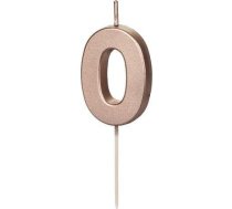 Svece Dzimšanas Dienas 0 Rozā Zelta 4.5cm