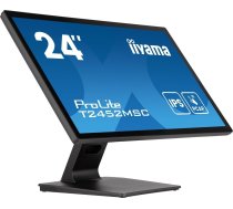 Monitors Iiyama T2452msc-b2ag 24" Capacitive Touch Screen, Ips Lcd, Anti Glare 7% Haze,1920x1080 @ 120hz, 345 Cd/m2 Brightness, Pcap 10pt Touch, Hdmi, Display Port,usb Hub, 2 X 1w Speakers