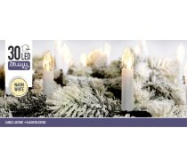 Ziemassvētku Gaismas Christmas Gifts Ziemassvētku Gaismas ķede Gaismas Sveces 30 Led Silts Balts
