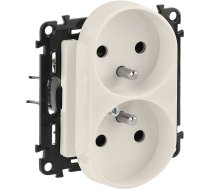 Legrand Valena Life Ligzda Dubults 2p+z Z Przesłoną Krēmveida (7532900)