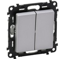 Legrand Poga Dubults Valena Life Pārslēdzams 6a Aluminium (752318)