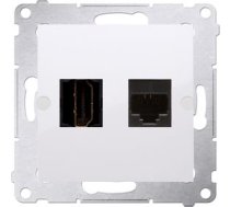 Kontakt-simon Simon 54 Ligzda Hdmi + Datoru Rj45 Kat.6 Balts (dghrj45.01/11)