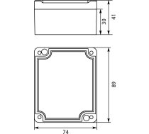 Elektro-plast Strong Kārba Hermētisks N/t 89x74x41mm Ip67 Php-54 Pelēks (62.54)