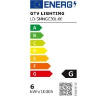 Gtv Avots Gaismas Led, C30l, Smd 2835, 4000k, E14, 6w, Ac220-240v, Apgaismojuma Leņķis 160st., 470 Lm, 52 Ma Ld-smngc30l-60