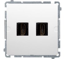 Kontakt-simon Simon Basic Ligzda Dubults Hdmi Balts Bmghdmi2.01/11