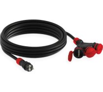 Kel Pagarinātājs Celtniecības 3-kontaktligzdas Z/u 25m /h05rr-f 3x1,5/ Ip54 Melns/sarkans W-01176