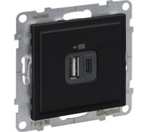 Legrand Suno - Ligzda Usb Tips A + C - 5 V - 3 A, Melns - Legrand 721430 Himp