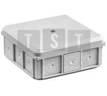 35418702 Kārba Sienas 90x37x90mm Ip55 Z Dławnicami Ar Skrūvi pelēka Nsw90x90 35418702