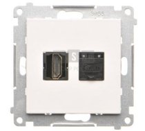 Tghrj45.01/111 Simon 55 Ligzda Hdmi + Rj45 Kat.6. (Modulis) Balts Mat Tghrj45.01/111