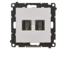Tghdmi2.01/143 Simon 55 Ligzda Hdmi Dubults (Modulis) Aluminium Mat Tghdmi2.01/143