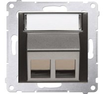 Kontakt-simon Simon 54 Vāks Ligzdas Teleinformācijas Uz Keystone Diagonāls Dubults Z Opisem (Modulis) Antracīts Dkp2s.01/48