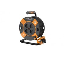 Pagarinātājs Spoles 4-kontaktligzdu H05vv-f 3g1.5, 25m Oranžs-Melns / 24624