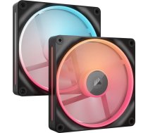Ventilators Corsair Icue Link Lx140-r Rgb Pwm 2-pack + Hub Melns (co-9051052-ww)