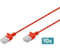 Digitus CAT6 U/UTP SLIM PA 10X15M RED