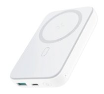 Ārējais akumulators Joyroom JR-W020 20W Mini magnetic wireless power bank 10000mAh White with USB to Type-C 0.25m Cable White