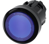 Siemens Lampa Signalizācijas 22mm Apaļa Materiāls Debeszils Plakans Poga Zablokowany Jako Sygnal 3su1001-0ad50-0aa0