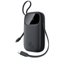 Powerbank Baseus Powerbank Baseus Enerfill Fc31 Qpow3 20000mah 45w Ar Displeju Digitālo Z 2 Wbudowanymi Kablami Usb-c - Melns