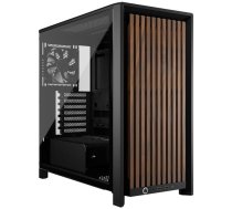 Korpuss Corsair Corsair Korpuss Midi Frame 4000d Rs Wood Mid-tower, Black/walnut