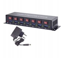 Hub USB 3.2 Gen 1 (USB 3.0) Renkforce RF-3269622, 7 x USB 3.2 Gen 1 (USB 3.0)