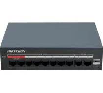 Switch Hikvision DS-XS10-P Switch 8x PoE, 2x UPLINK, niezarządzalny, 60W