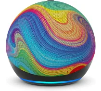 Amazon Echo Dot 5th Generation Kids Rainbow Swirl Design, B0FD46F2YK