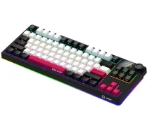 Tastatūra Lorgar Lorgar Kbp70tklw, Wireless Tkl Mechanical Gaming Keyboard Pro, Black/red, En Layout