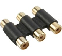 Adapteris Av Inline Rca (cinch) X3 - Rca (cinch) X3 Melns (99319)