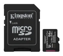 Kabelis Kingston Kingston 64gb Microsdxc Canvas Select Plus Gen3 100mb/s A1 Card + Adapteris