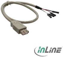 Inline Usb Zew. - Usb Wew., 0.4m, Pelēks (33440b)