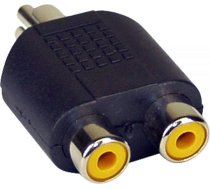 Adapteris Av Inline Rca (cinch) - Rca (cinch) X2 Melns (99310)