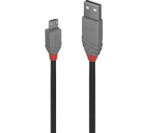 Kabelis Usb Lindy Usb-a - Microusb 0.5 M Pelēks (36731)