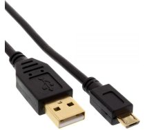 Kabelis Usb Inline Usb-a - Microusb 1 M Melns (31710p)