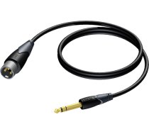 Kabelis Procab Jack 6.3mm - Xlr 1.5m Melns (cla724/1.5)