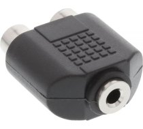 Adapteris Av Inline Jack 3.5mm - Rca (cinch) X2 Melns (99338)