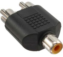 Adapteris Av Inline Rca (cinch) - Rca (cinch) X2 Melns (99311)