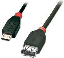 Kabelis Usb Lindy Microusb - Usb-a 0.5 M Melns (31935)