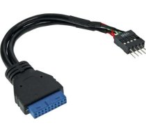 Inline Usb 19 Pin - Usb 8 Pin, 0.15m, Melns (33446i)